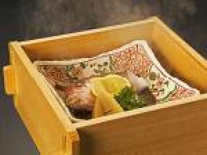 甘鯛のせいろ蒸し会席と露天風呂付客室