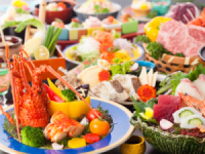 【特選会席】牛ロースやロブスターを展望レストランゐきりで堪能~メインの鉄板焼を牛or魚介からチョイス~
