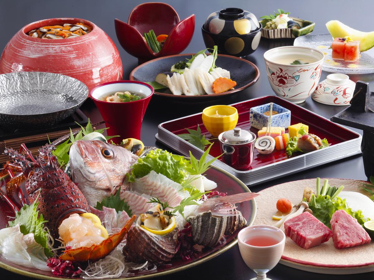 当館人気No.1☆欲張りなあなたに♪【伊勢海老・栄螺・淡路牛】新鮮食材がズラリ!お部屋食☆海幸三昧会席