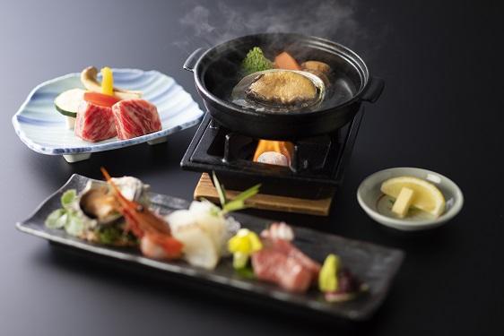 【特選料理】鮑や厳選牛、料理長こだわりの一品など「お料理グレードアップ(天祥膳)プラン」