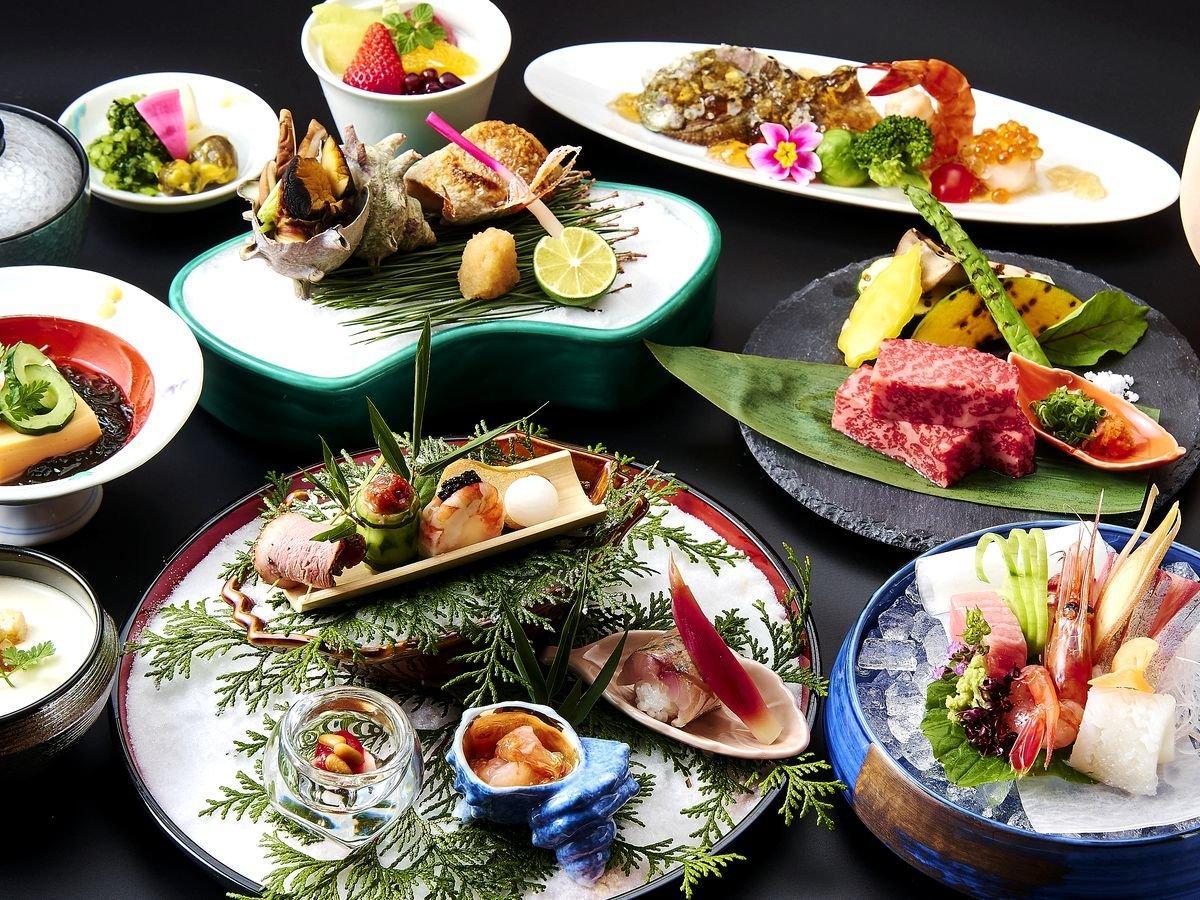 【萬松閣デラックス会席】■のど黒、伊勢海老、能登牛!優しい味わいが染みる「能登豚の味噌豆乳鍋」も