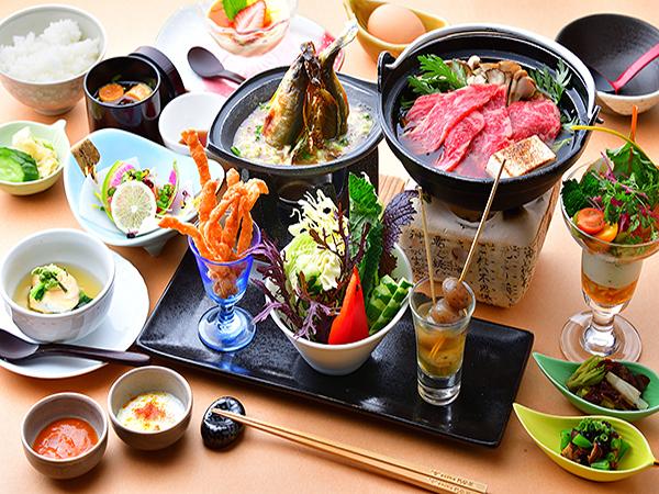 【希少上州牛すき鍋】『杓』プラン/群馬食材をふんだんに使った創作料理を楽しむ