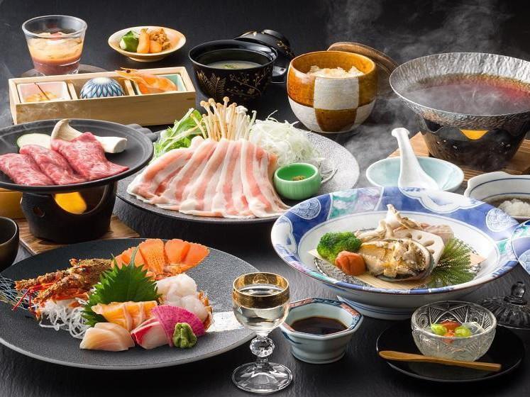 【海鮮鍋~ブイヤベース風~・信州牛サーロイン焼しゃぶ・伊勢海老お造り】信州恵みづくし最上級会席プラン