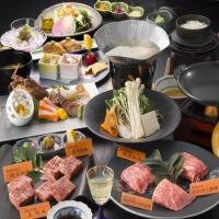 【極!】【ブランド和牛三種陶板焼×ブランド和牛三種しゃぶしゃぶ】≪特選和牛尽くし極特別会席≫