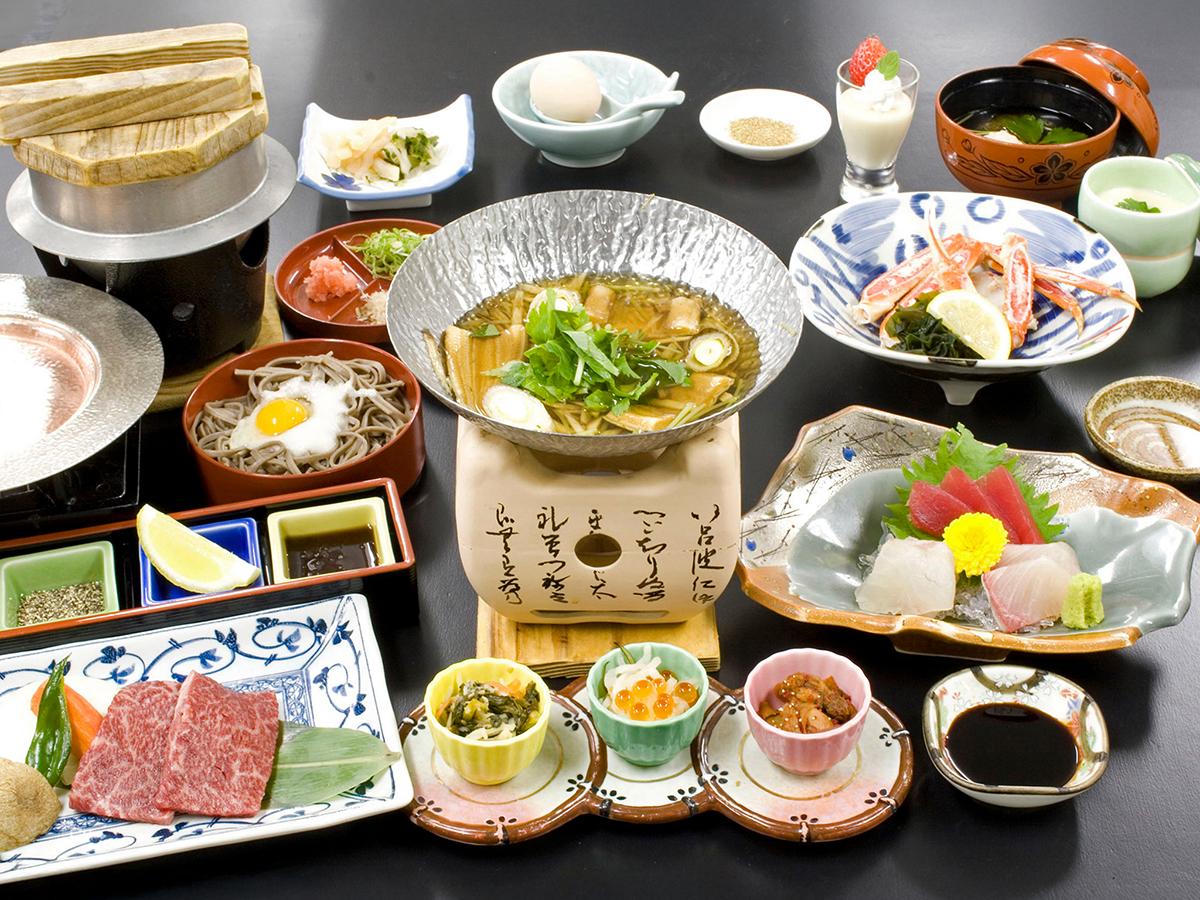 山陰の味覚「おたのしみ会席」プラン~新鮮なお造り・切り蟹・海鮮陶板焼~≪10月~3月≫