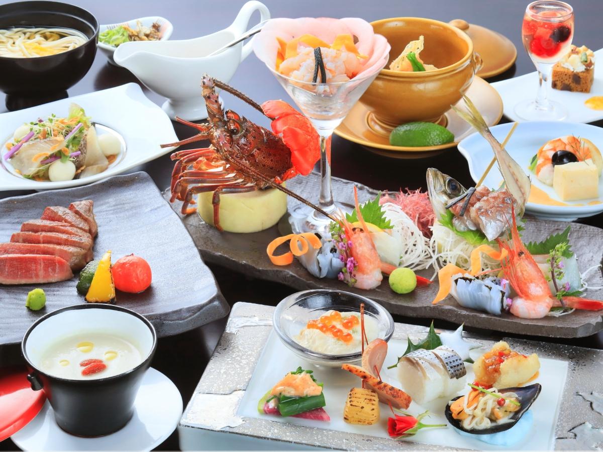【最上級会席】料理長厳選のお肉と海鮮で贅沢に愉しむ箱根旅<最上級会席■月の煌>