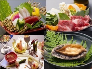 【★美覚四選★】<黒毛和牛>や<プリプリ鮑>など4つの豪華食材を使った美萩流♪和創作会席