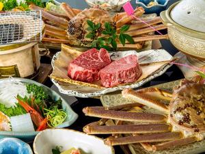 ◆【特選但馬牛×松葉がに】特選但馬牛ヘレ肉22mmと松葉がにシングルのグルメプラン♪