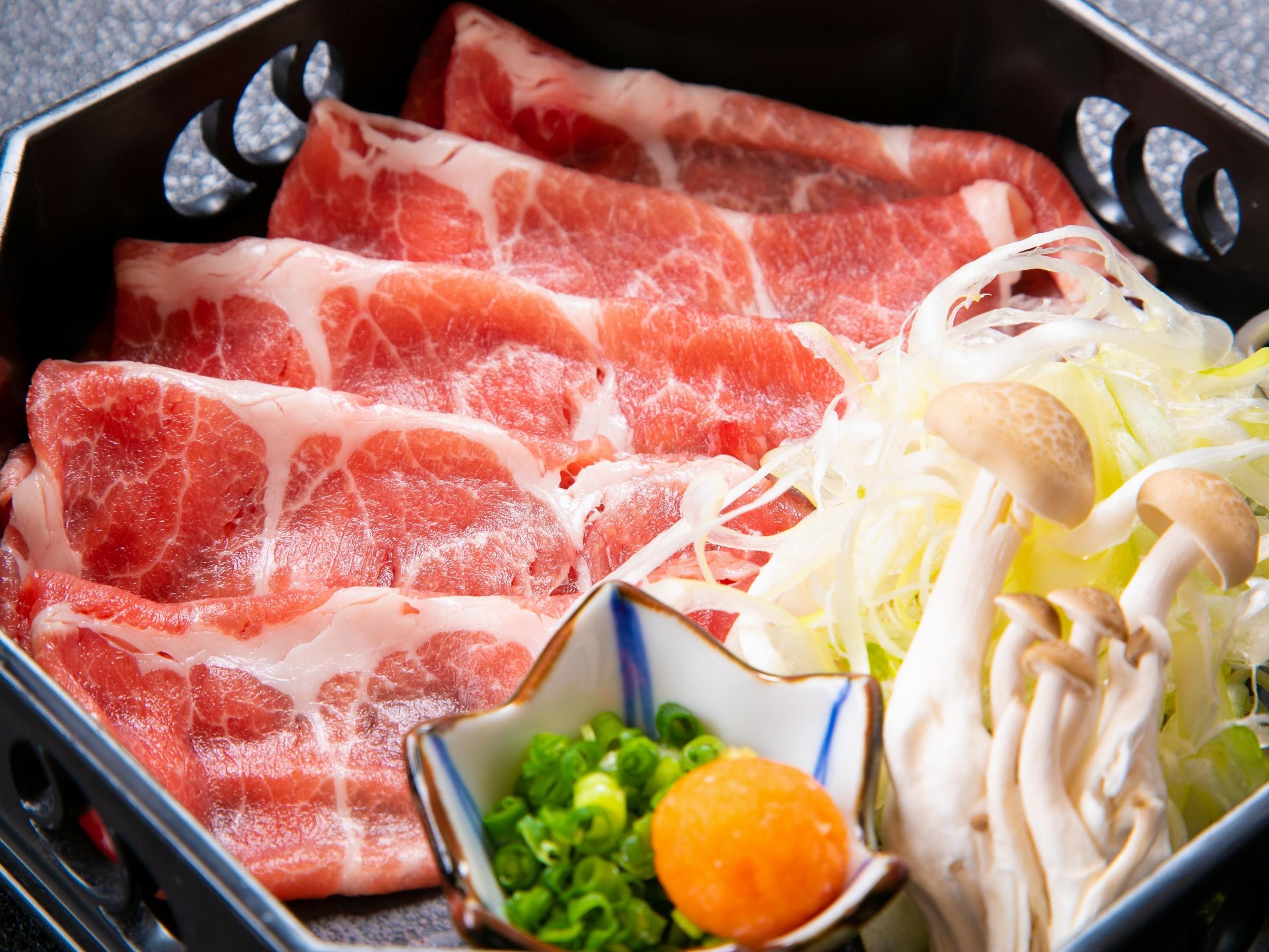 【肉200%増量】ご当地グルメ!郷土の旨味を堪能×豚しゃぶお肉増量プラン