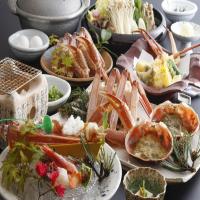【冬】タグ付きの活松葉がに(800g)を1杯使用!活松葉がに刺し&炭火焼きを味わう活松葉がにコース!