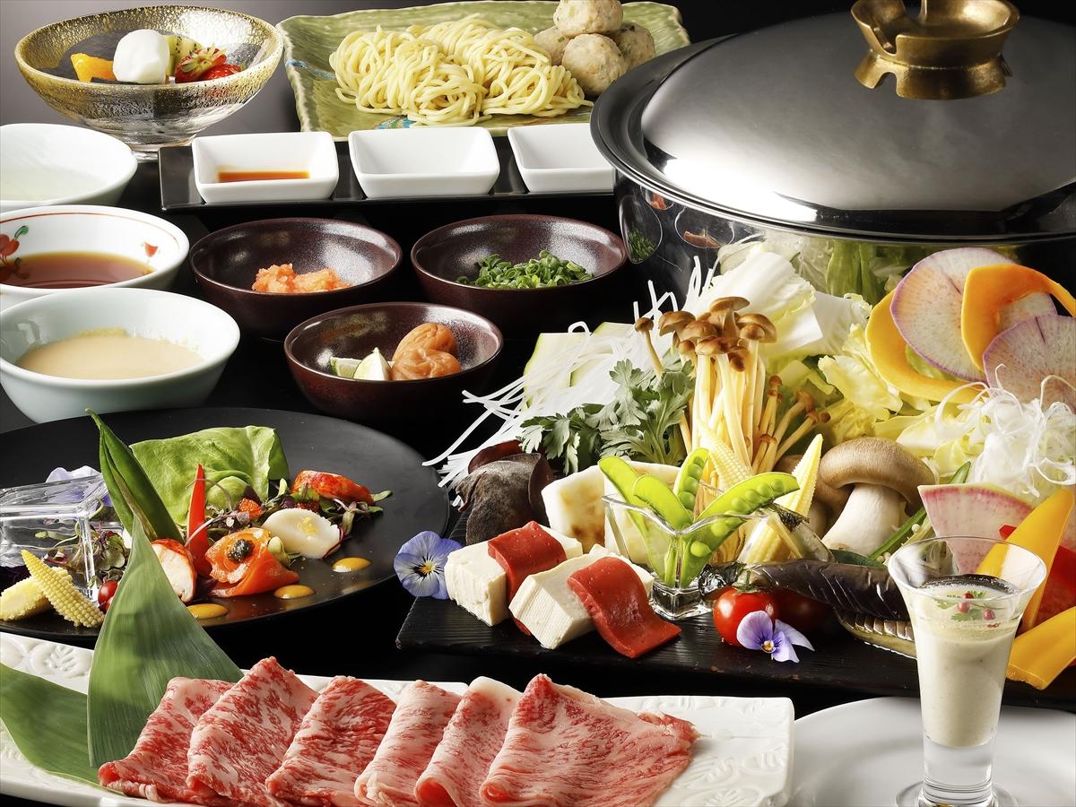 【迎賓館/松阪牛&国産牛食べ比べしゃぶしゃぶ会席】国登録有形文化でご夕食とダイニングで和洋選べる朝食