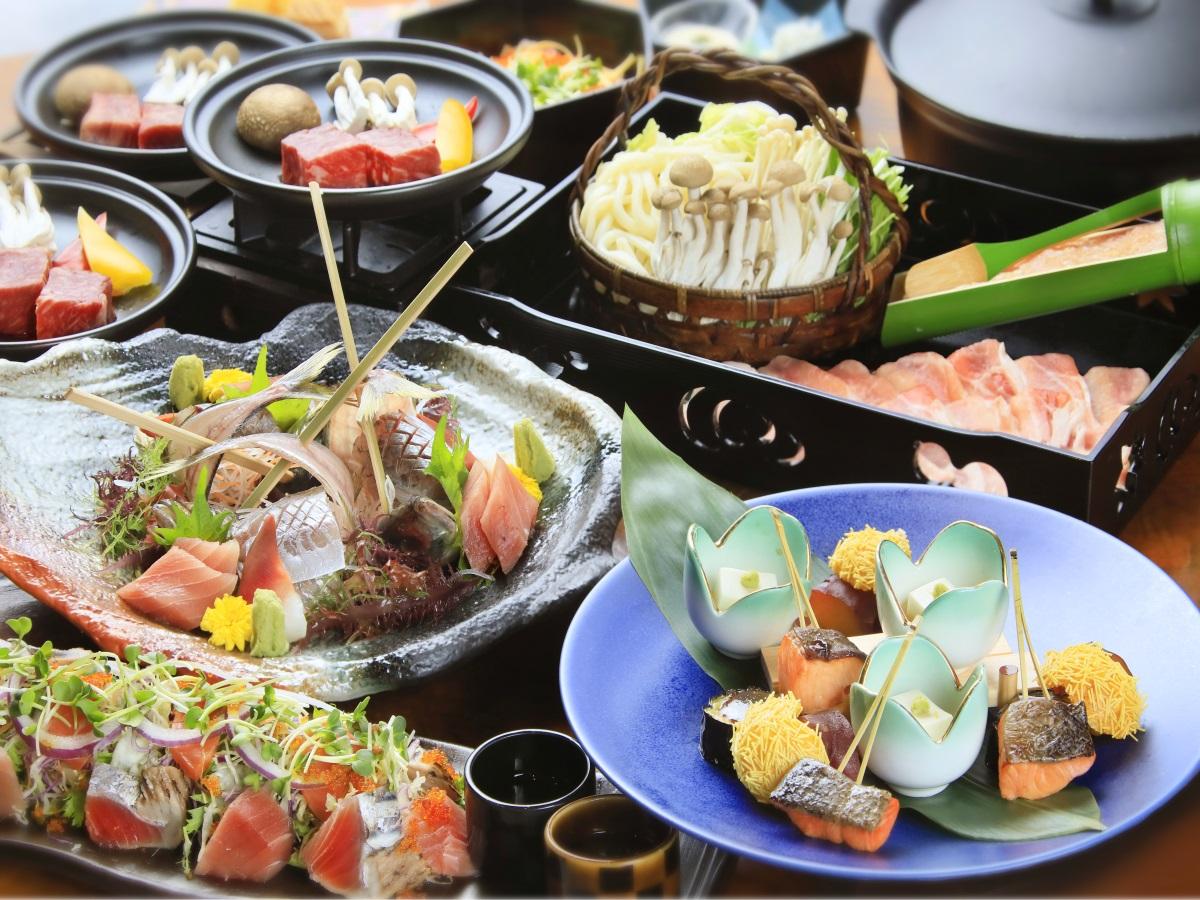 【特選】ズワイガニor牛の陶板焼きから選べるメインが付いた当館人気コースを満喫<■特選コース>