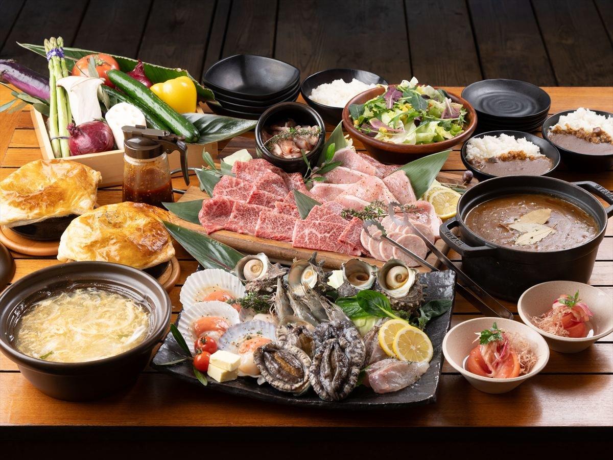 【期間限定・BBQ】海辺のオープンデッキでこだわりのお肉を堪能！シーサイドBBQ 