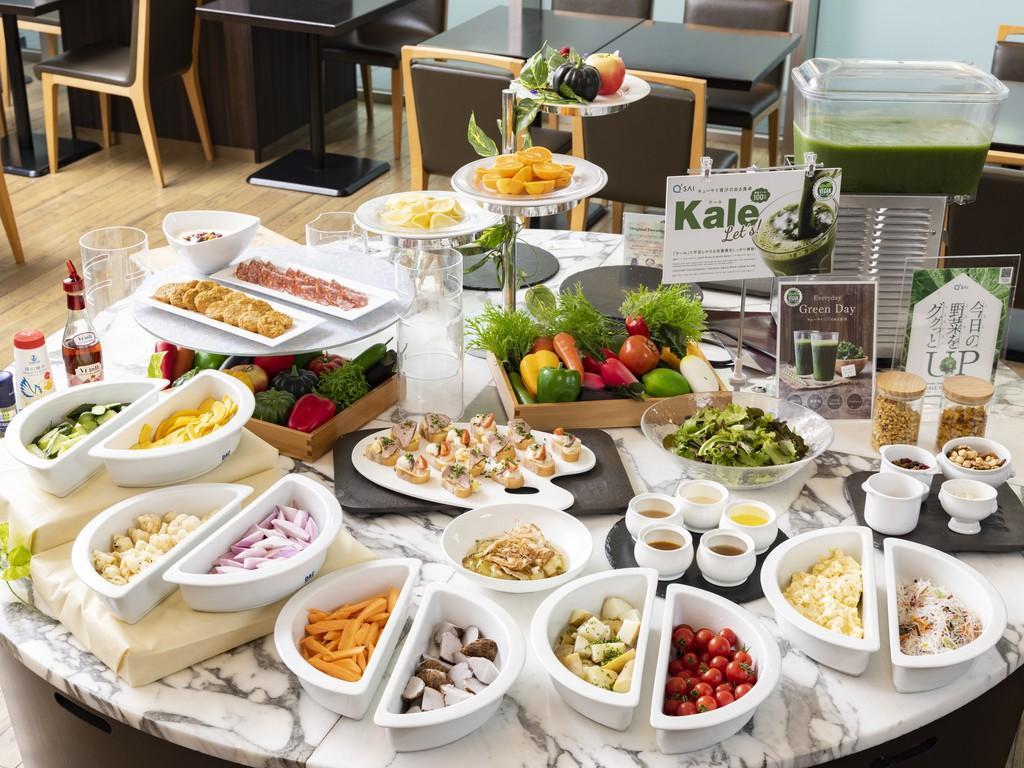 【朝食付】糸島野菜と福岡の御馳走でこころもからだも朝から元気‼『菜食健美』の朝ごはん付き